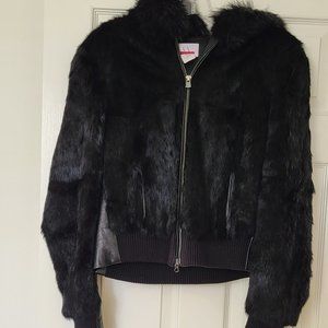 Fur& Leather Bomber Jacket